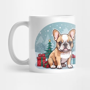 English bulldog at Christmas Mug